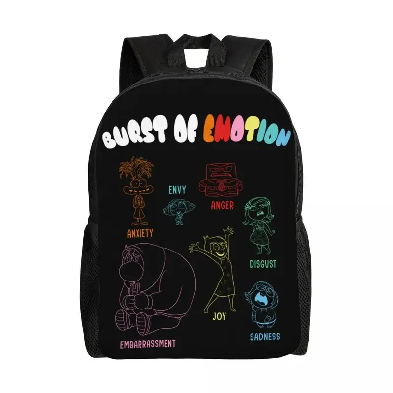 

Custom Inside Out Burst Of Emotion Backpacks for Women Men College School Student Bookbag Fits 15 Inch Laptop Bags