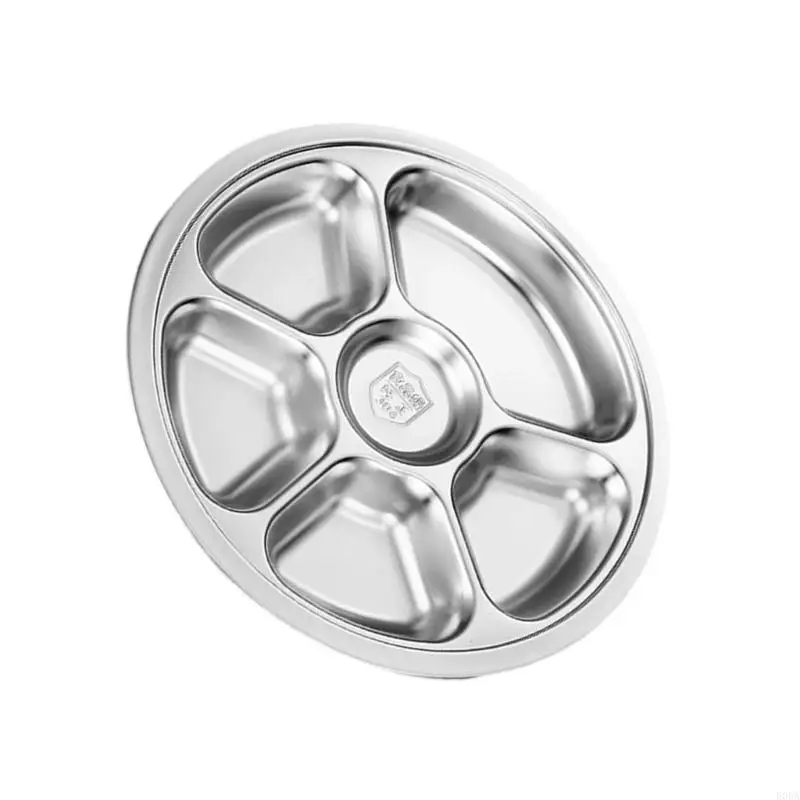 28Cm Round Multi Compartment Plate Safe Materials Rustproof Serving Tray