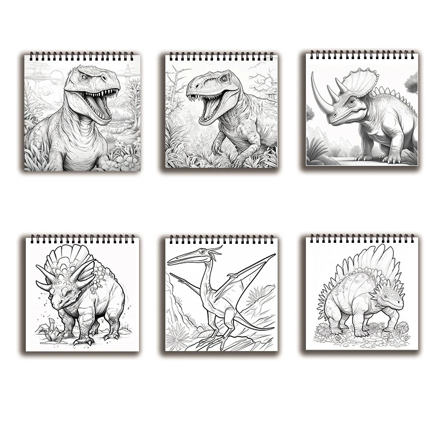 Coloring Book - 7.87 x 7.87 inches 32 pages Giant Creature Coloring Book - Ideal gift for family or friends