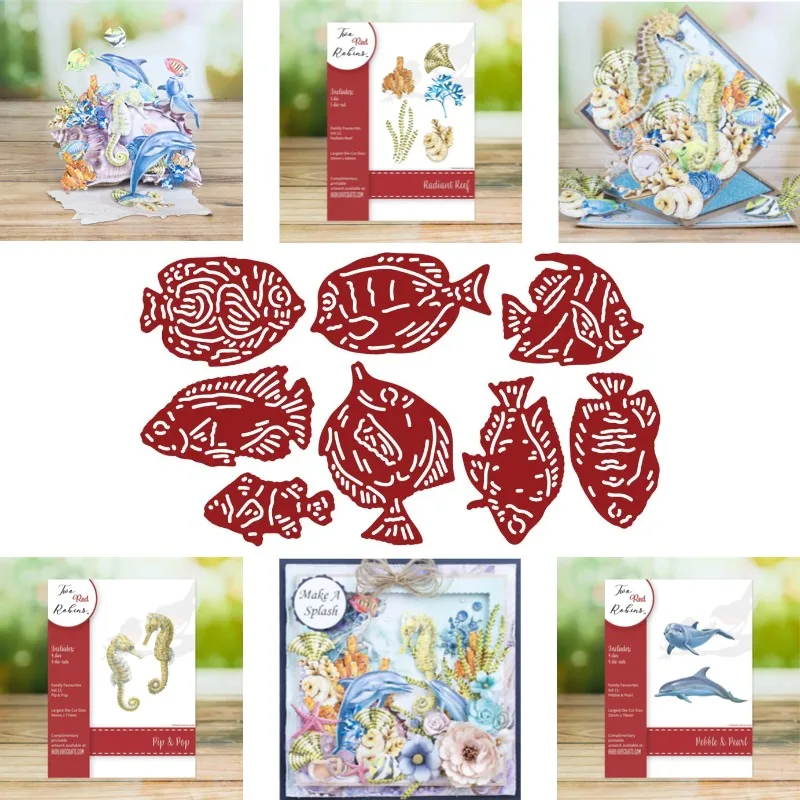 The Sea Grass in the Ocean Is So Beautiful Metal Cutting Dies Slimline Essentials Scrap Booking Card Stencil Cut Die for DIY