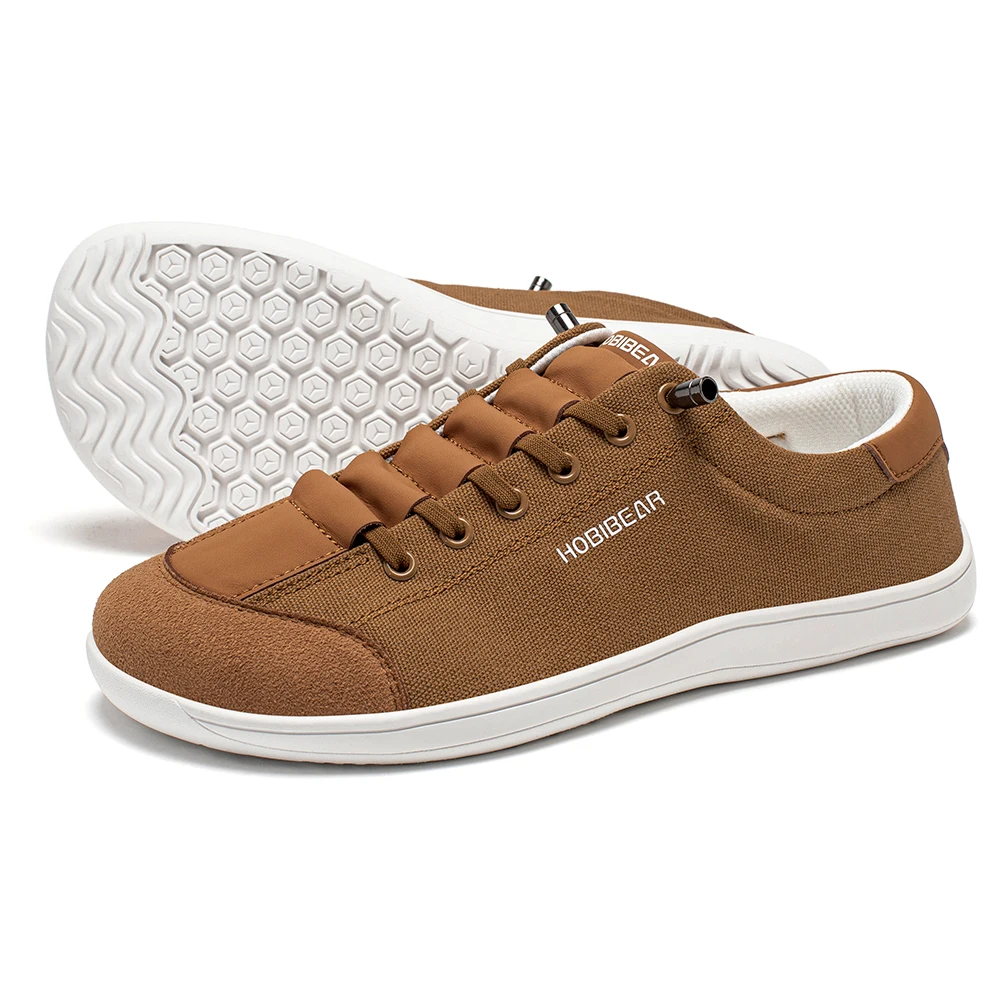 HOBIBEAR Barfußschuhe mit breiter Zehenbox für Unisex, minimalistische Canvas-Sneaker, leichte, verstellbare Slip-On-Wanderschuhe – Detail 30