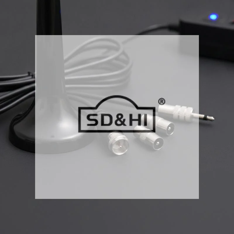 75ohm FM Telescopic Antennas Amplified DAB FM High Gain With 3 Adapters For Home Radio Use