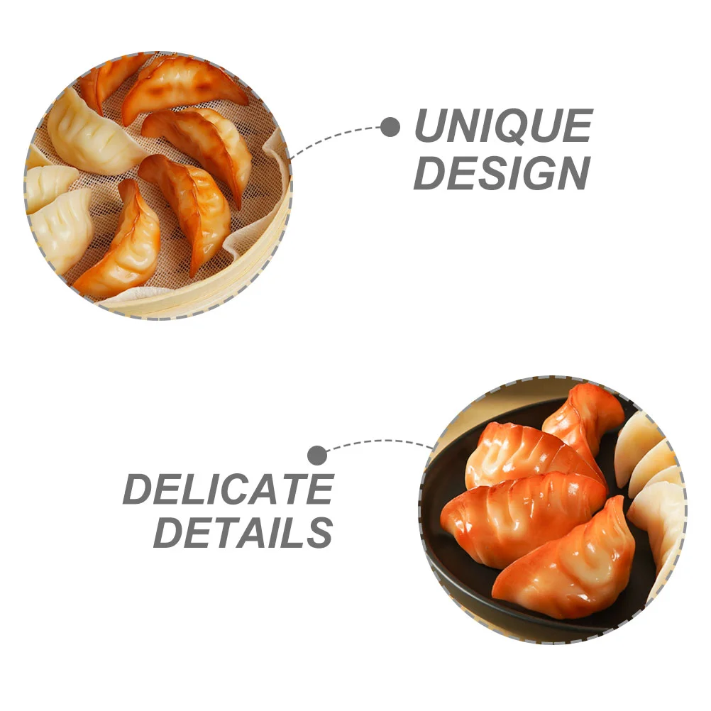 4 Pcs Dumpling Topping Decorations Simulation Model Kitchen Food Decorate Pvc Artificial Child