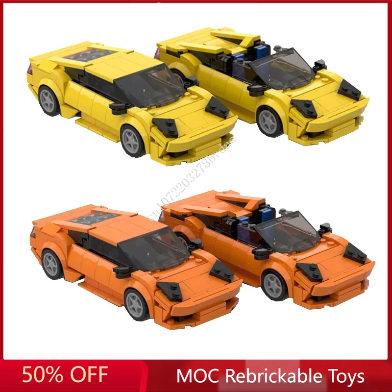 

334PCS MOC Speed Champion Two Door, Two Seat Super SportsCar Model Building Blocks Bricks DIY Creative Assembly Kids Toys Gifts