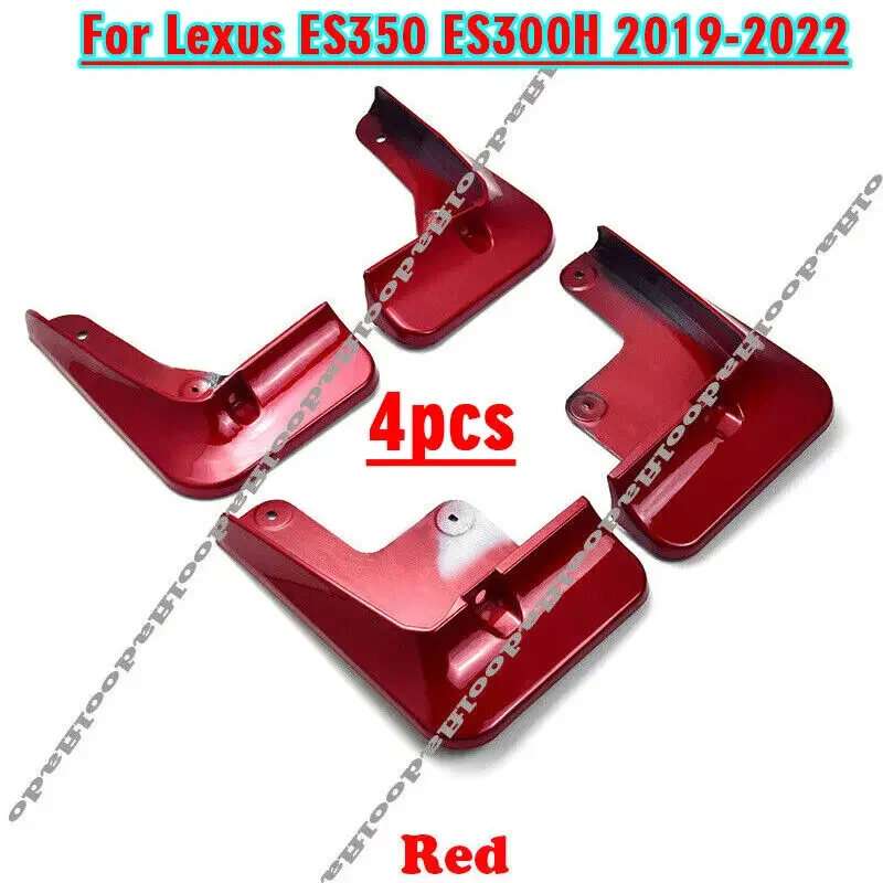 Red For Lexus ES350 ES300H 2019-2022 Mud Flaps Splash Guards Fender Mudguard 4X