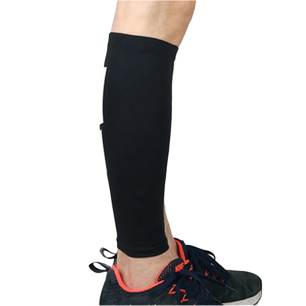 

Calf Compression Sleeve Shin Guard Sports Leg Support Socks Black Size Dry Breathable Sweat Absorbing Anti Slip Running