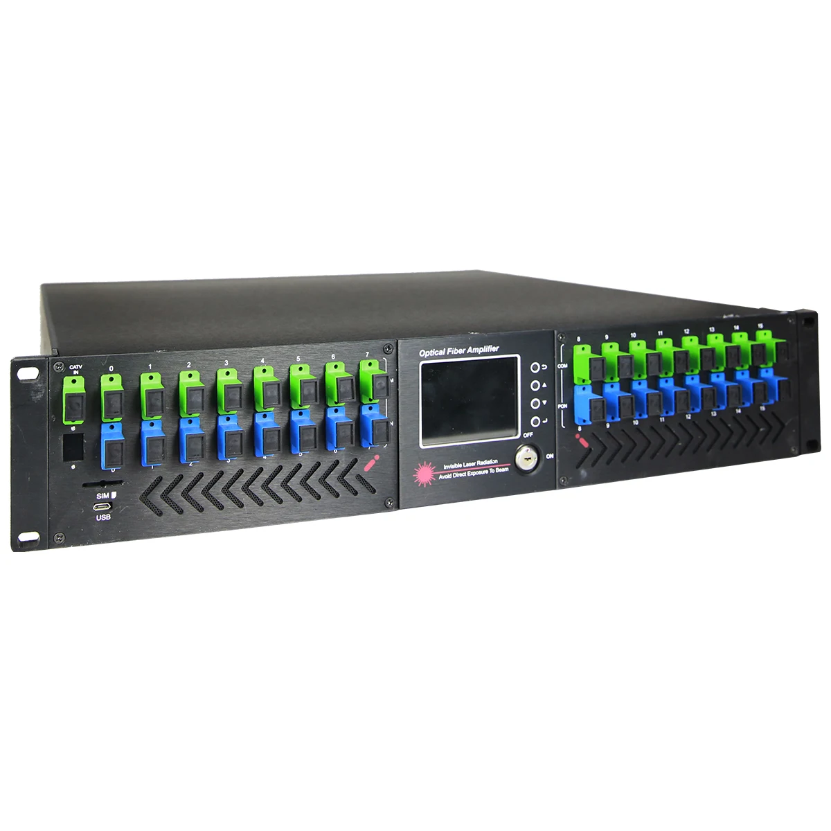 1550nm Erbium-Doped Fiber Amplifier + Optical Transmitter Integrated CATV FTTH EDFA 4 8 16*23db เอาต์พุต + WDM