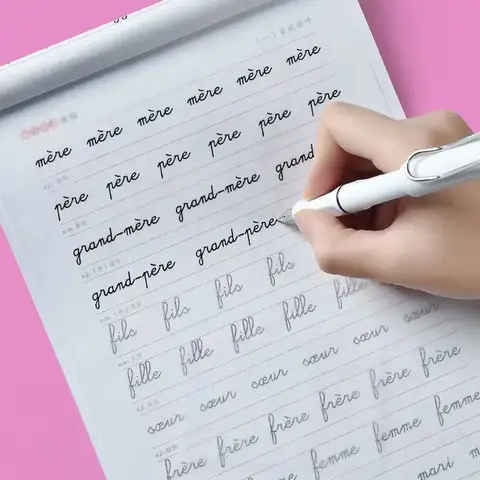 프랑스어/중국어 도서 학습 서예 카피북 표준 프랑스어 필기 카피북 연습 쓰기 미술 Libros Best5