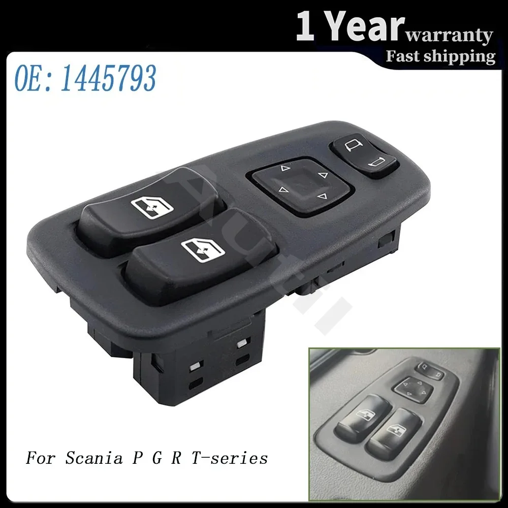 Front Left Electric Power Window Switch Mirrors Regulator Replacement Button Parts for Scania 1445793 Car Accessories