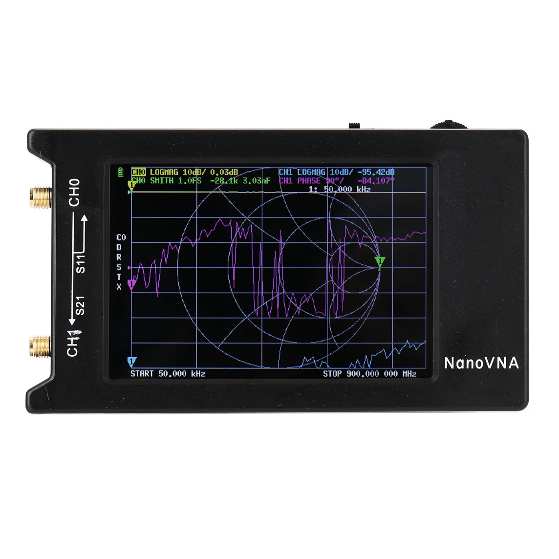 

4-Inch LCD Screen for NanoVNA-H 50Khz-1.5GHz Vector Network Analyzer 1950MAh Battery NanoVNA-H4 Antenna Short Wave