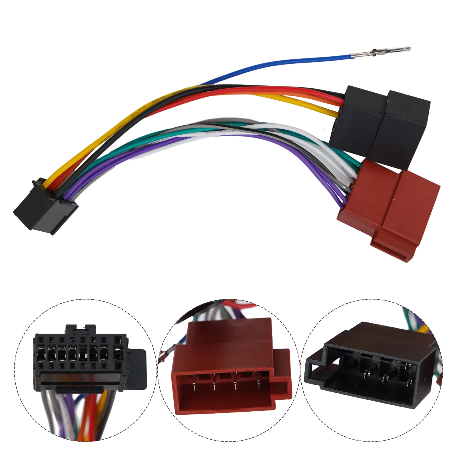 For Pioneer 2010-on Audio Adapter Cable 185mm ABS Black Direct Installation High-quality Materials 12V For Pioneer 2010-on