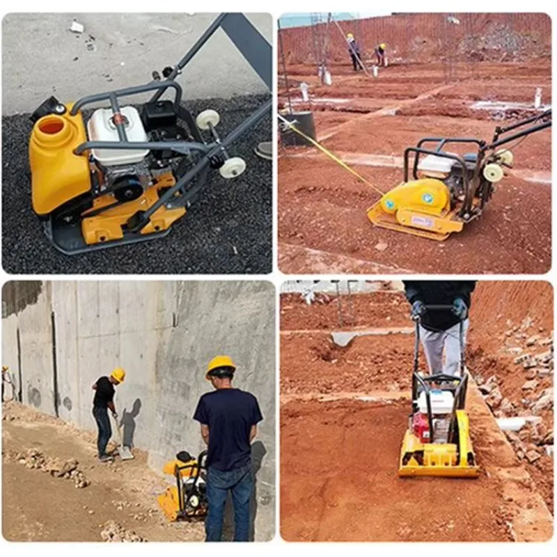 

Reversible Vibratory Plate Compactor, 6.5HP Electric & Diesel Dual Power, High Load Capacity