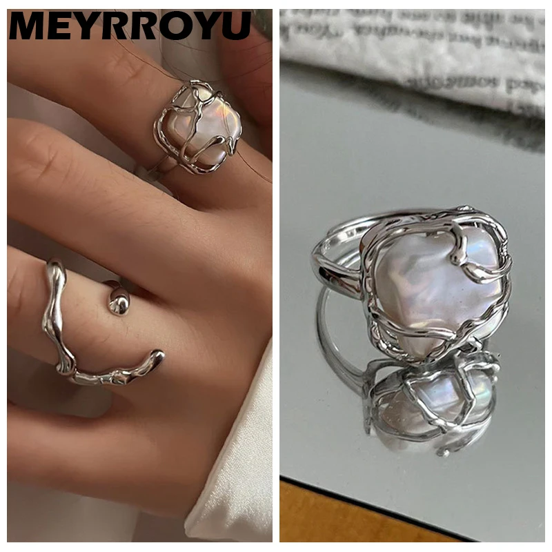 

MEYRROYU Cute Unique Zircon Stone Open Cuff Finger Rings For Women Girl Fashion Vintage Jewelry Party Friend Gift кольцо женское