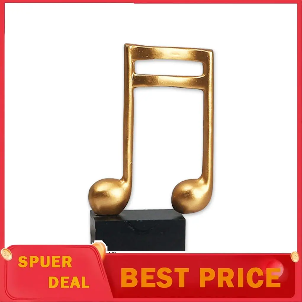 3 Pieces Music Note Resin Sculpture Desk Statue Collectible Ornament