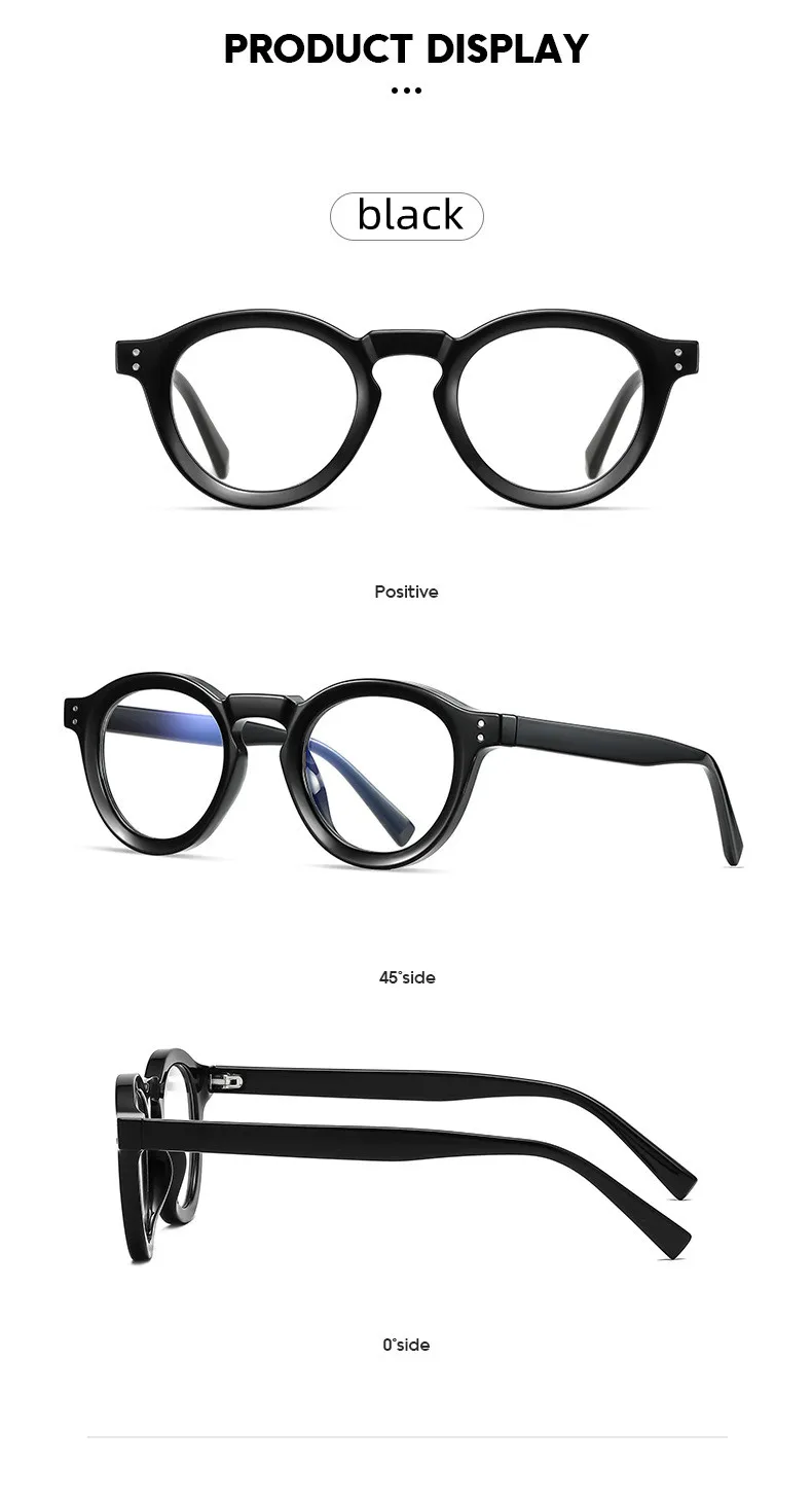 Marke Retro Anti Blau Licht Photochrome Sonnenbrille Lesebrille Frauen Männer Prebyopie Brillen Brille Runde Rahmen 0 bis + 6,0 – Detail 11
