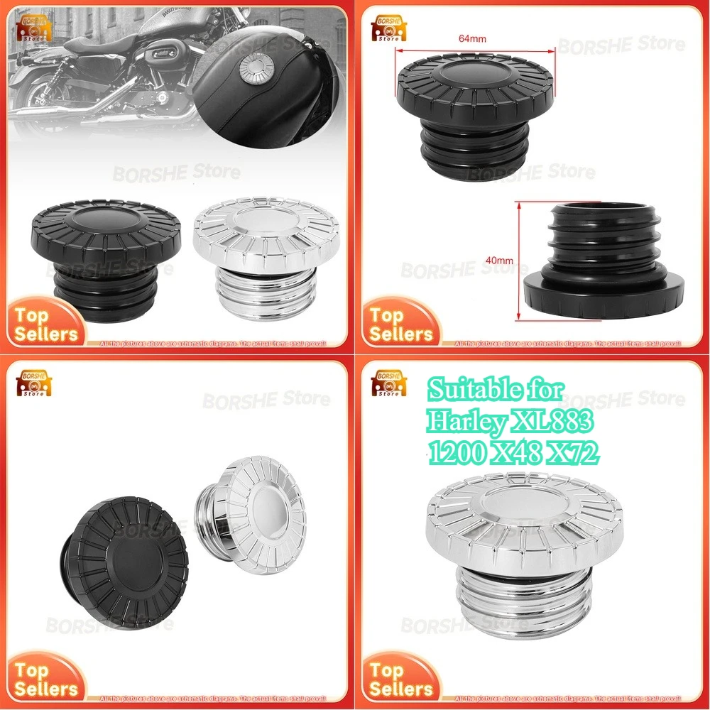 

2026 Suitable for Harley XL883 1200 X48 X72 Road King Dyna Fat Boy Softail CNC Fuel Tank Cap Cover Modification