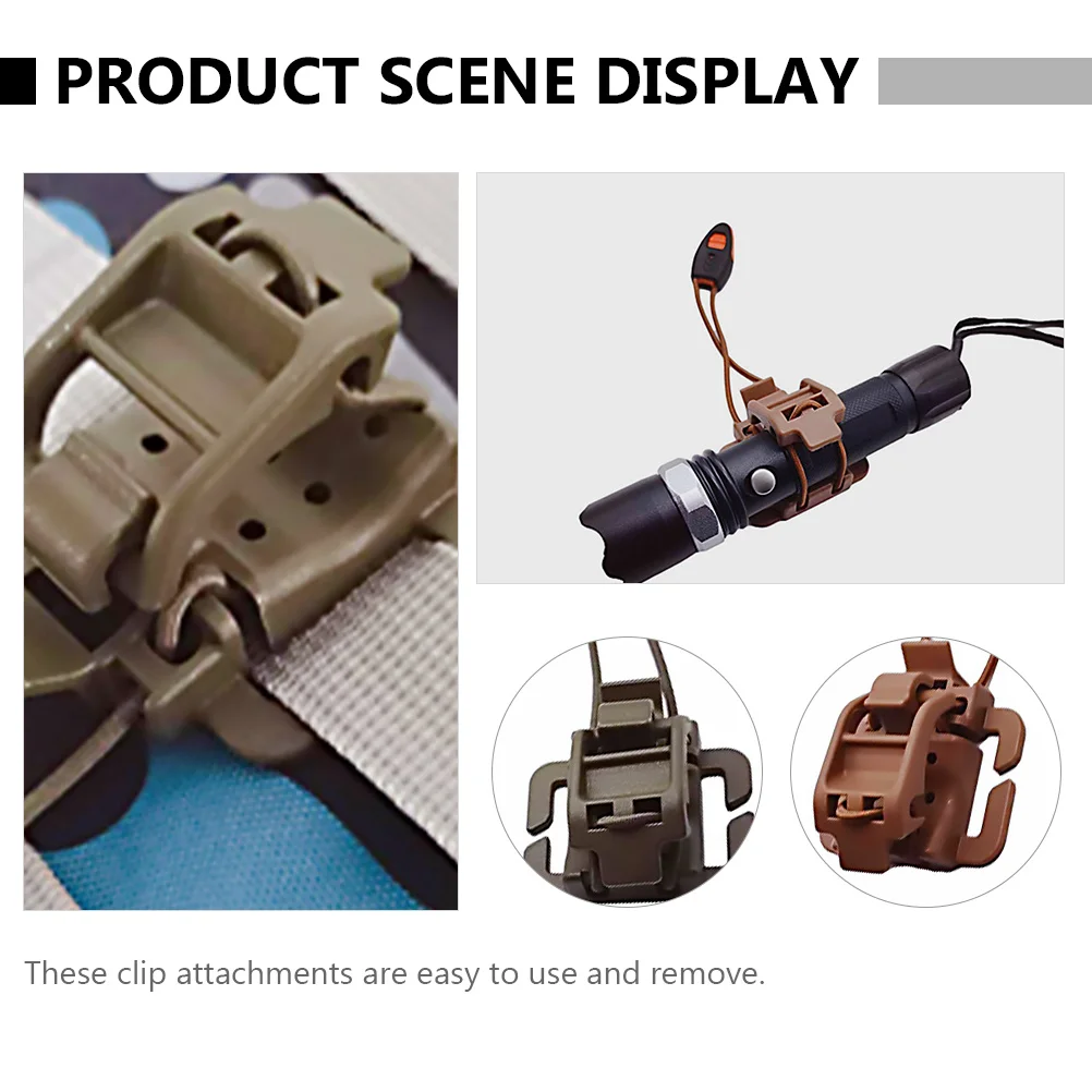 

3Pcs Durable Long Term Use Backpack Clip Outdoor Hiking Camping Cycling Fishing Traveling Accessory Easy Fix Remove