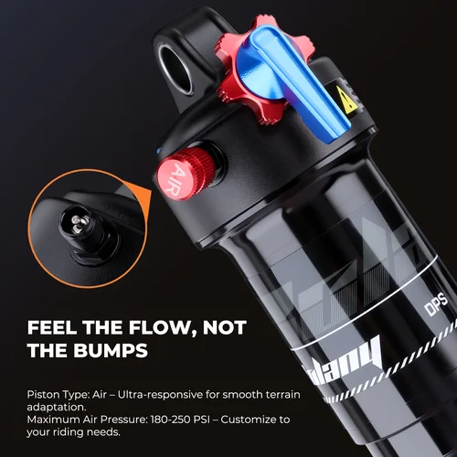 Imagen 2 del producto BOLANY-amortiguador trasero de aire para bicicleta, con cerradura, cola suave, suspensión trasera para bicicleta de montaña XC DH, piezas de bicicleta de 165/190mm