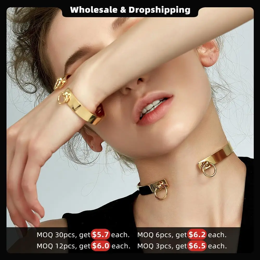 Enfashion Circle Ring Bracelet manchette Noeud Armband Rose Gold color Bangles Bracelets For Women Cuff Bracelets pulseiras