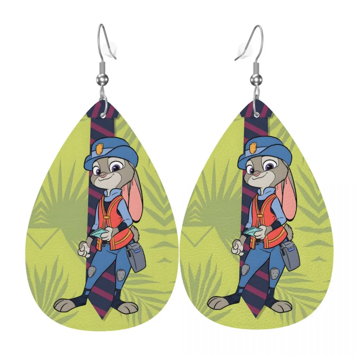 

Custom Zootopia Wallpaper PVC Leather Earrings Dangle Earrings Jewelry For Women Cute Cartoon For Wife Mother Gift