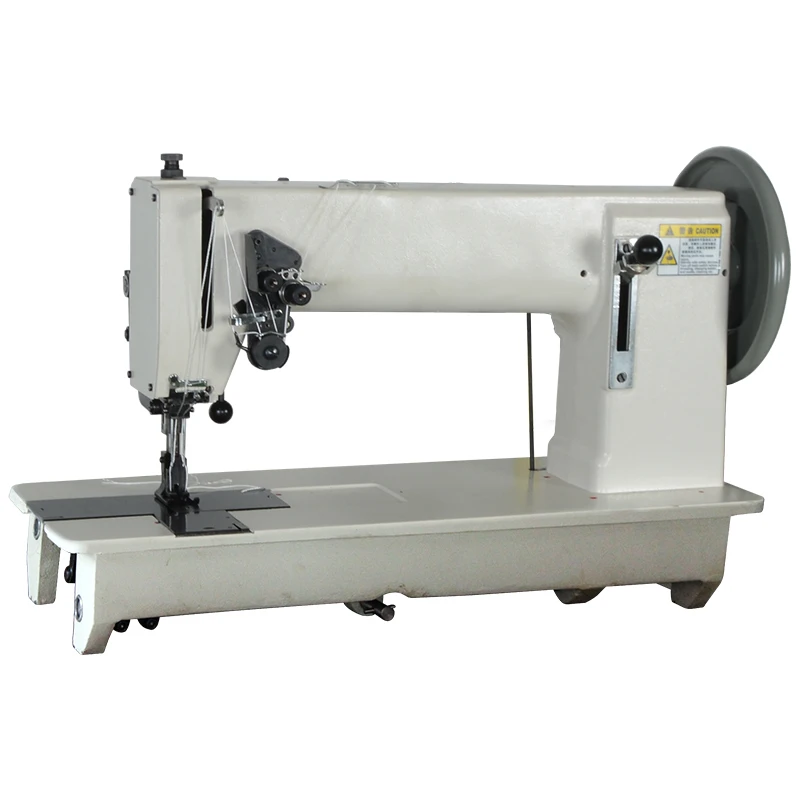 

JL-243 Triple Feed Industrial Double Ne edle Strong Arm Flat Bed Heavy Thread Sewing Machine for Thick Material