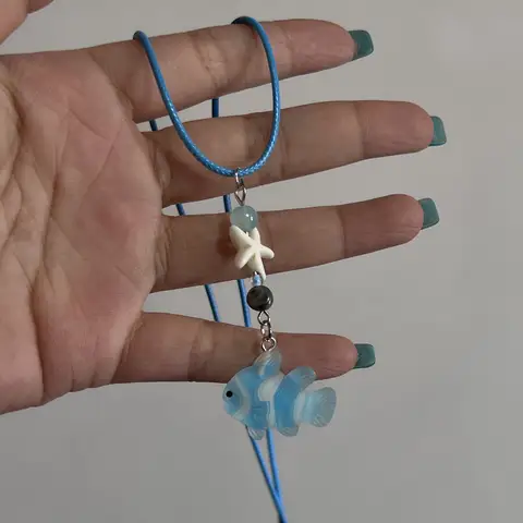 Boho Kpop Färgglad Sockerstjärna Tofshänge Choker Halsband för Kvinnor Söt Kärlek Hjärtkedja Estetiska Y2K Smycken Accessoarer 10 best sales finurliga smycken - №9