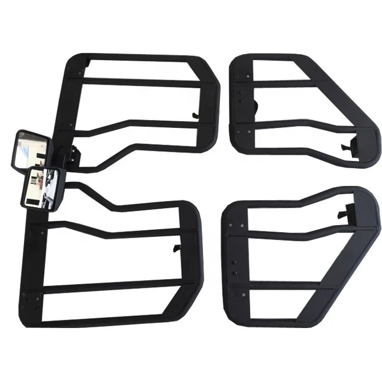 

Newest Crossbar Style Tube Doors with Side View Mirror for 2018+ Wrangler JL/JT 4 Door