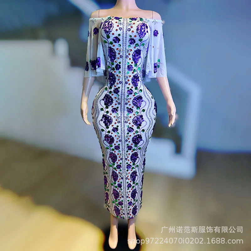 Chinese-style Improved Cheongsam Temperament Female Singer Stage Performance Clothes Birthday Party Company Annual Meeting Dress