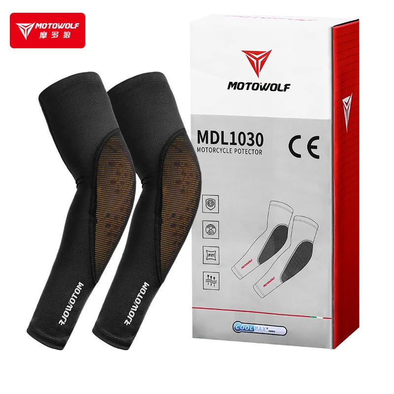 Motowolf Summer Motorcycle Knee Pads Elastic Breathable Motocross Elbow Pads Protector  Adult Riding  Elbow Pads Moto Protection