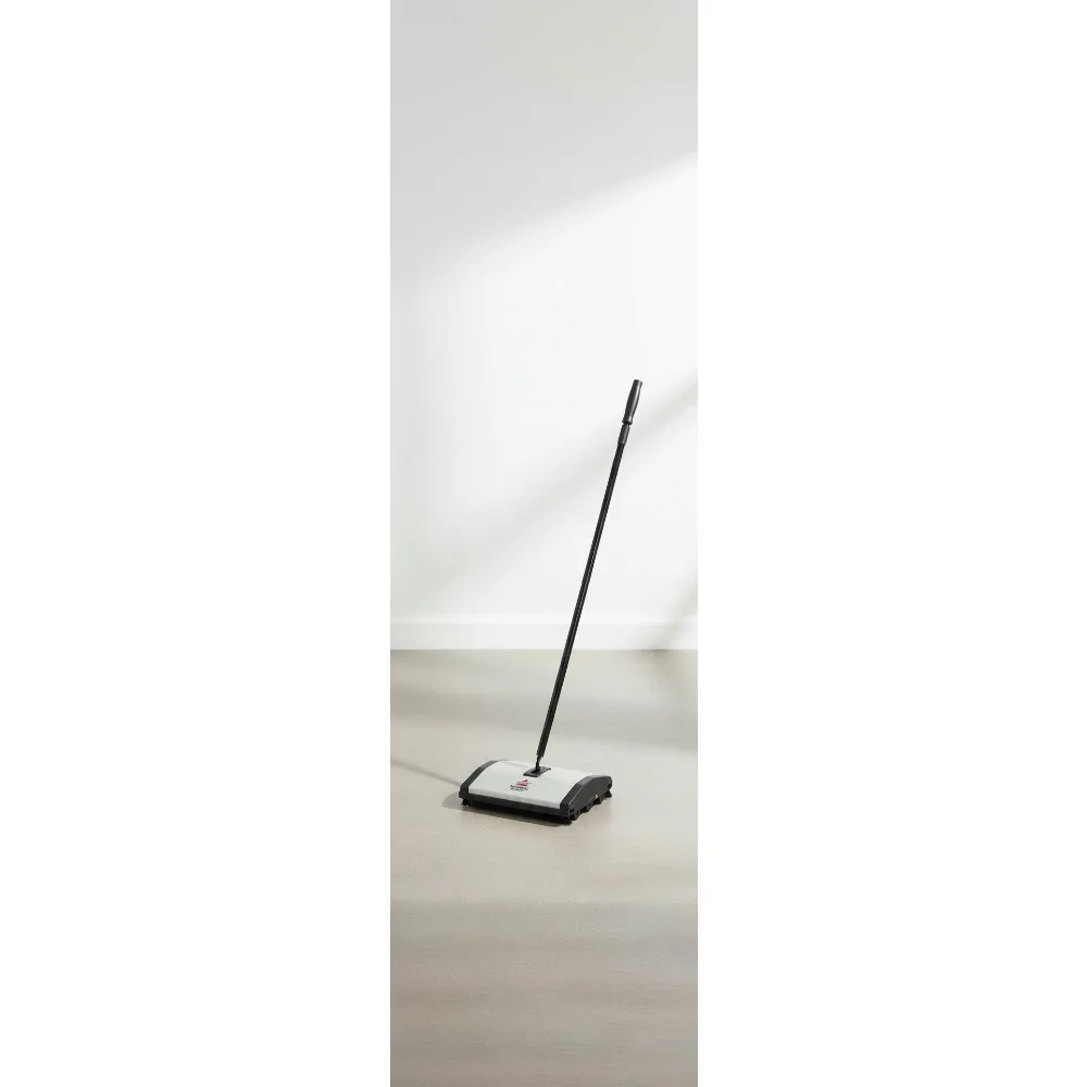 

Dual Brush Floor Sweeper for Pet Hair & Crumbs, Lightweight Carpet Cleaner with Corner Brushes, 4.2lb