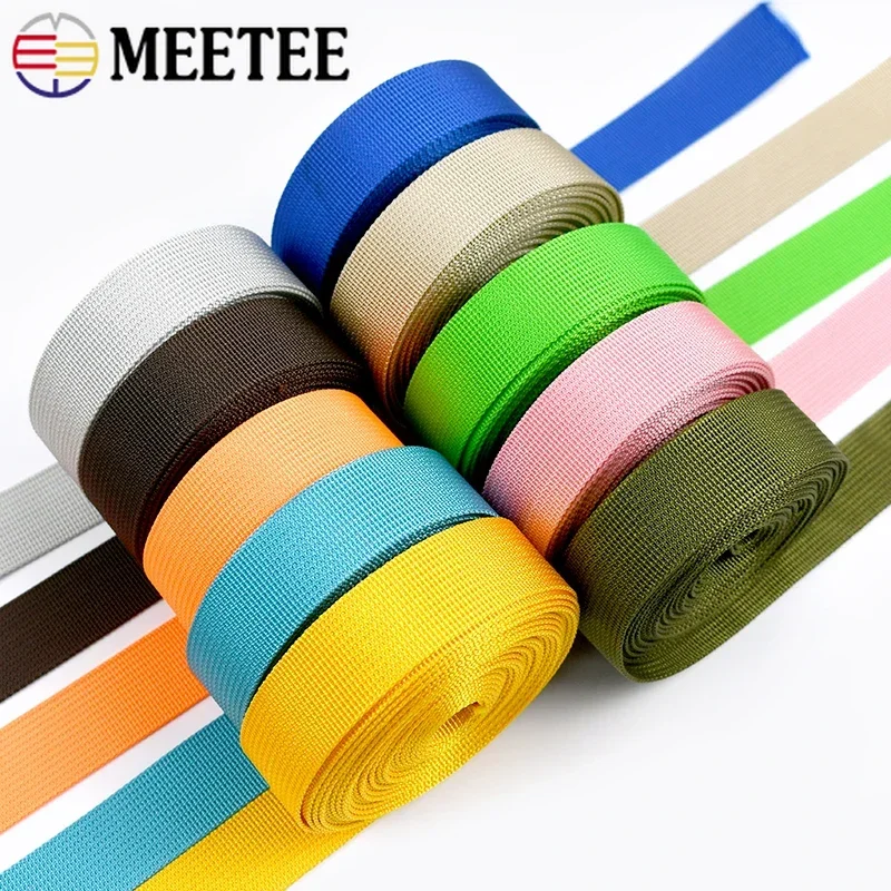 

10M 20/25/32/38/50mm 1mm Thick Nylon Webbing Tape for Strap Safety Belt Knapsack Ribbon Band Bias Binding DIY Sewing Accessories