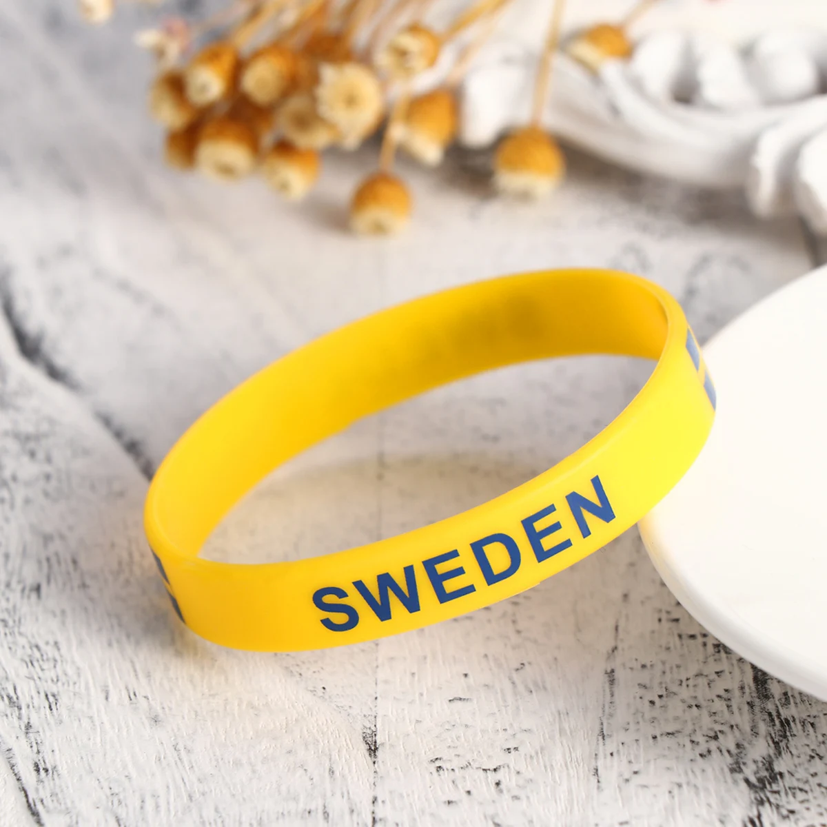 

5pcs Country Flag Silicone Wristbands Eco-Friendly Durable Sports Bracelet For Games Racing Sweden Design Hand Ring Comfortable