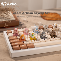 Akko Zoom Artisan Keycap Set for Cherry MX Mechanical Keyboard Decorative Personality Three-dimensional Keycaps Kawaii Gift 9pcs
