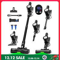 Cordless Vacuum Cleaner, 50Kpa/55Mins Vacuum Cleaners for Home, Anti-tangle Stick Vacuum with Self-Standing, Wall Mount Charging