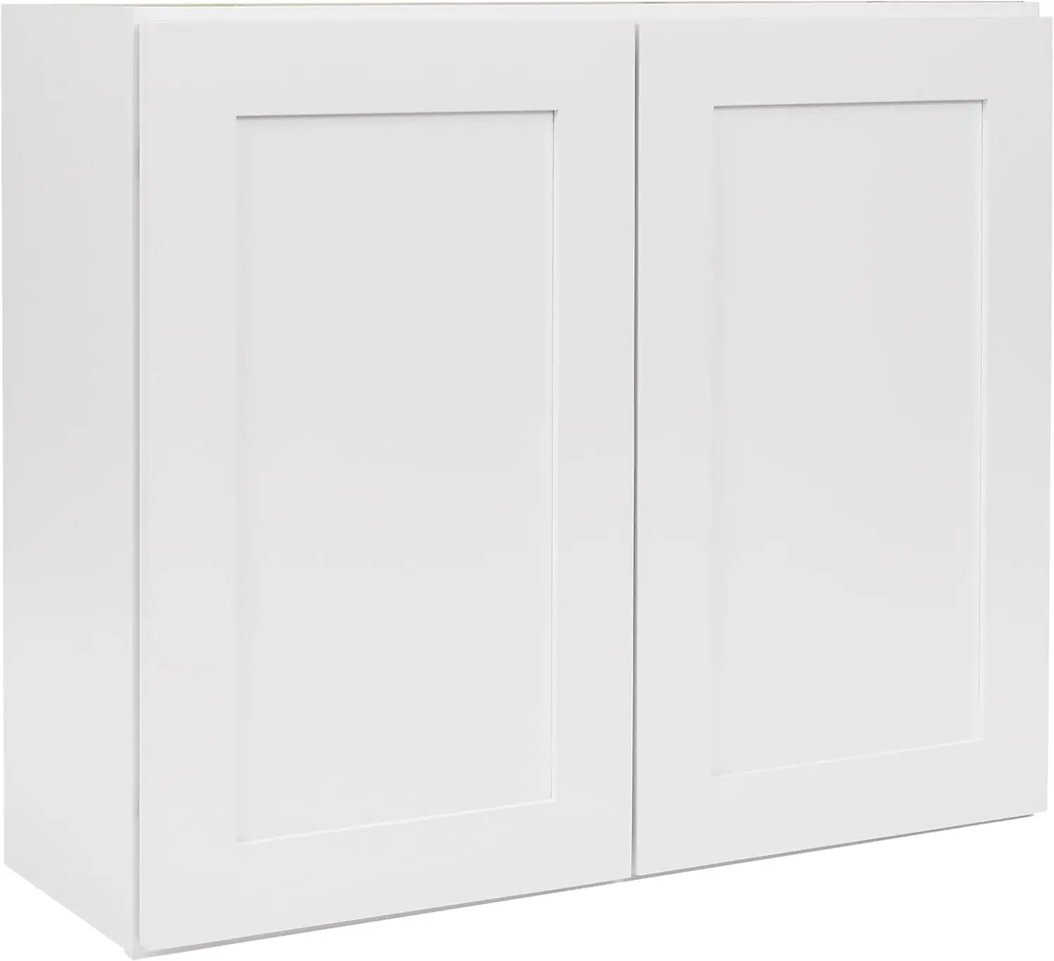 

White Shaker Wall Cabinet - Ready to Assemble, Perfect for Kitchen, Laundry, and Bathroom Storage - 24”W x 30”H x 12”