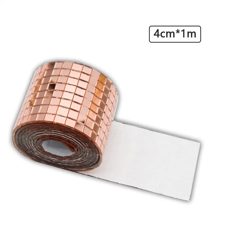 Mini Square Glass Mirrors Mosaic Stickers Self-Adhesive Glass Craft Mosaic Tile For DIY Handmade Disco Light Ball Party Supplies