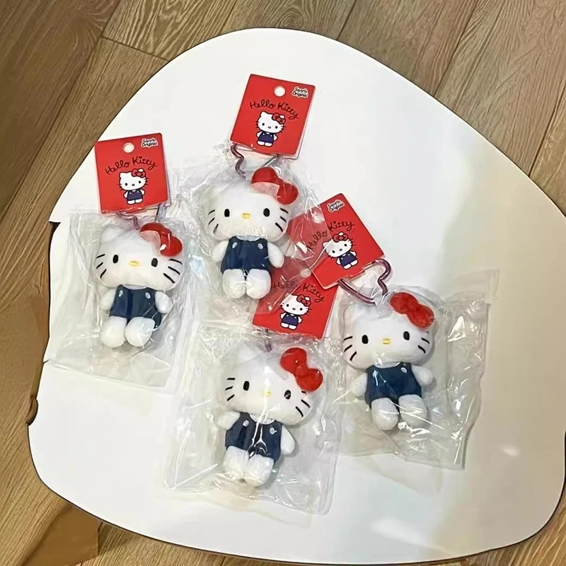 

Плюшевый брелок Sanrio Kitty, искусственная сумка, подвеска, подарок для детей, для мальчиков, кавайные игрушки, украшение для рюкзака, подарки для девочек 10 см