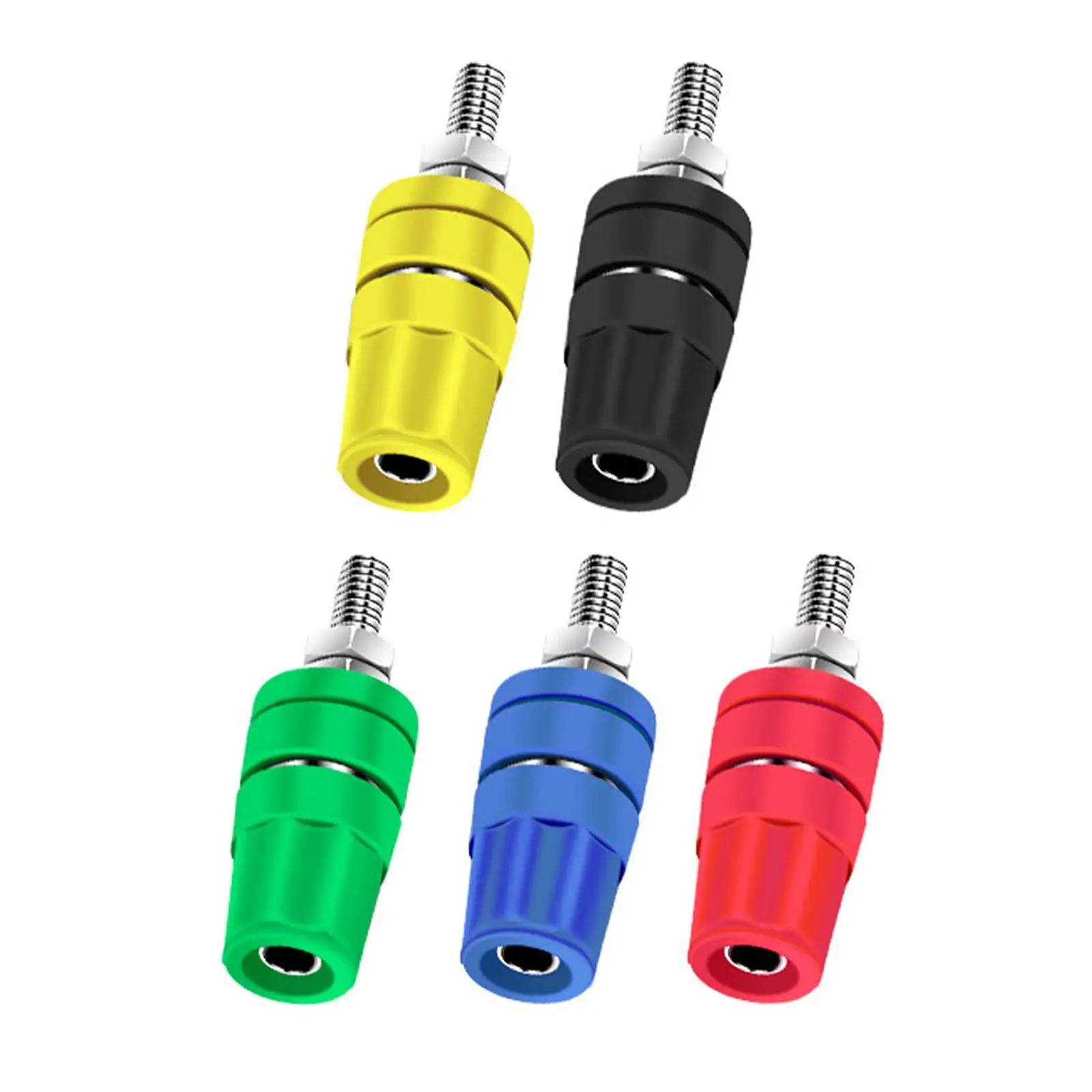 M4x36 Pure Copper Terminal Banana Socket Banana Plug Connectors Medium 6.5+5.8+6.6mm Hole Size 4mm for Home Audio Accessories