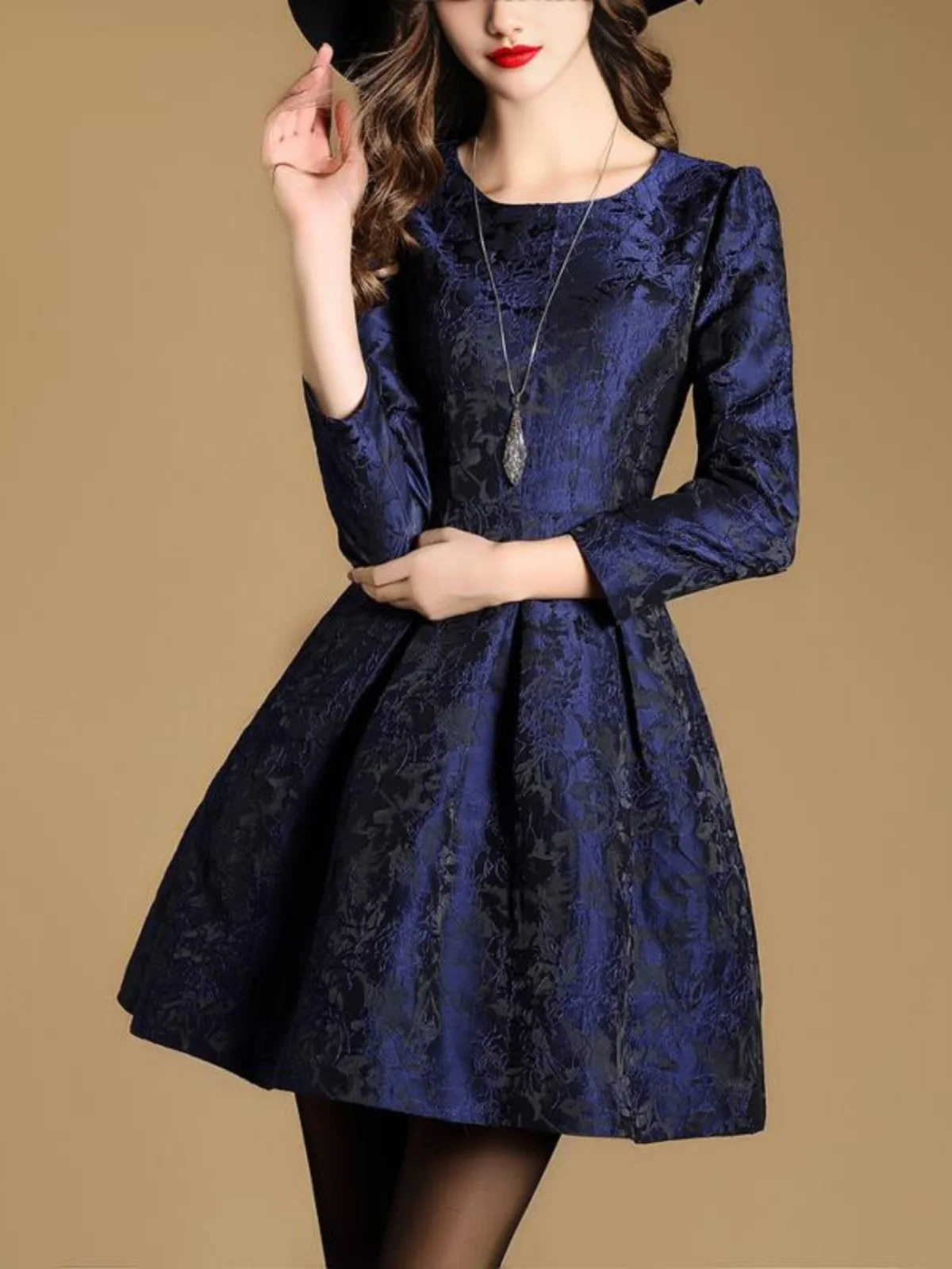 تنورة Ele round Ne بقصة ضيقة للنساء لربيع وخريف منتفخة مطرزة من Dr Commute تنورة متوسطة الخصر على شكل حرف a #5