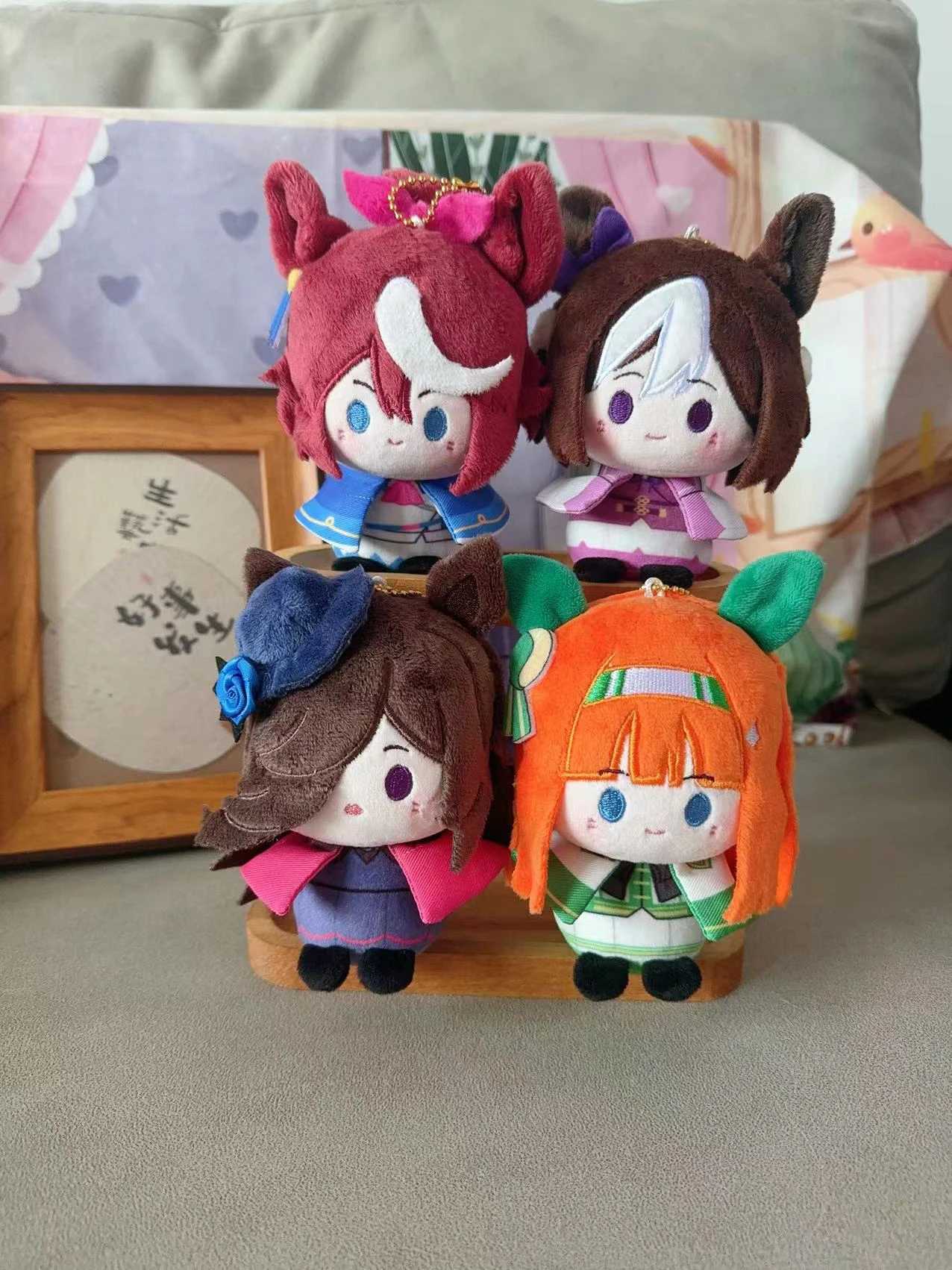 Pretty Derby Tokai Teio Rice Shower Special Week Silence Suzuka Cosplay Costume Plush Mascot 10cm Doll for Pendant Toy Keychain