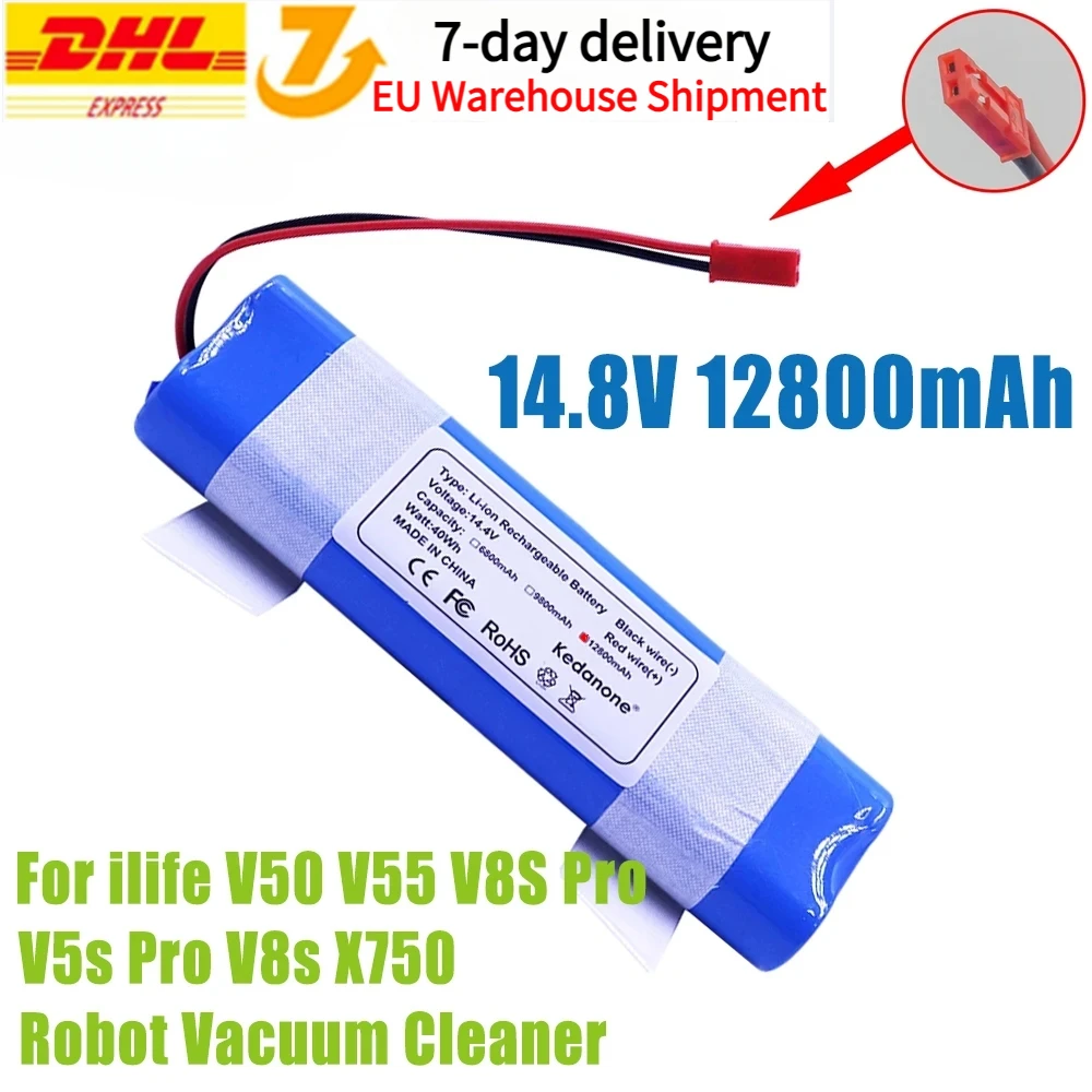 

14.8V Battery 6800mAh 12800mAh Lithium Battery for ILIFE V5 V5s V50 V3 plus v3s pro Robot Vacuum Cleaner ilife v5s pro battery