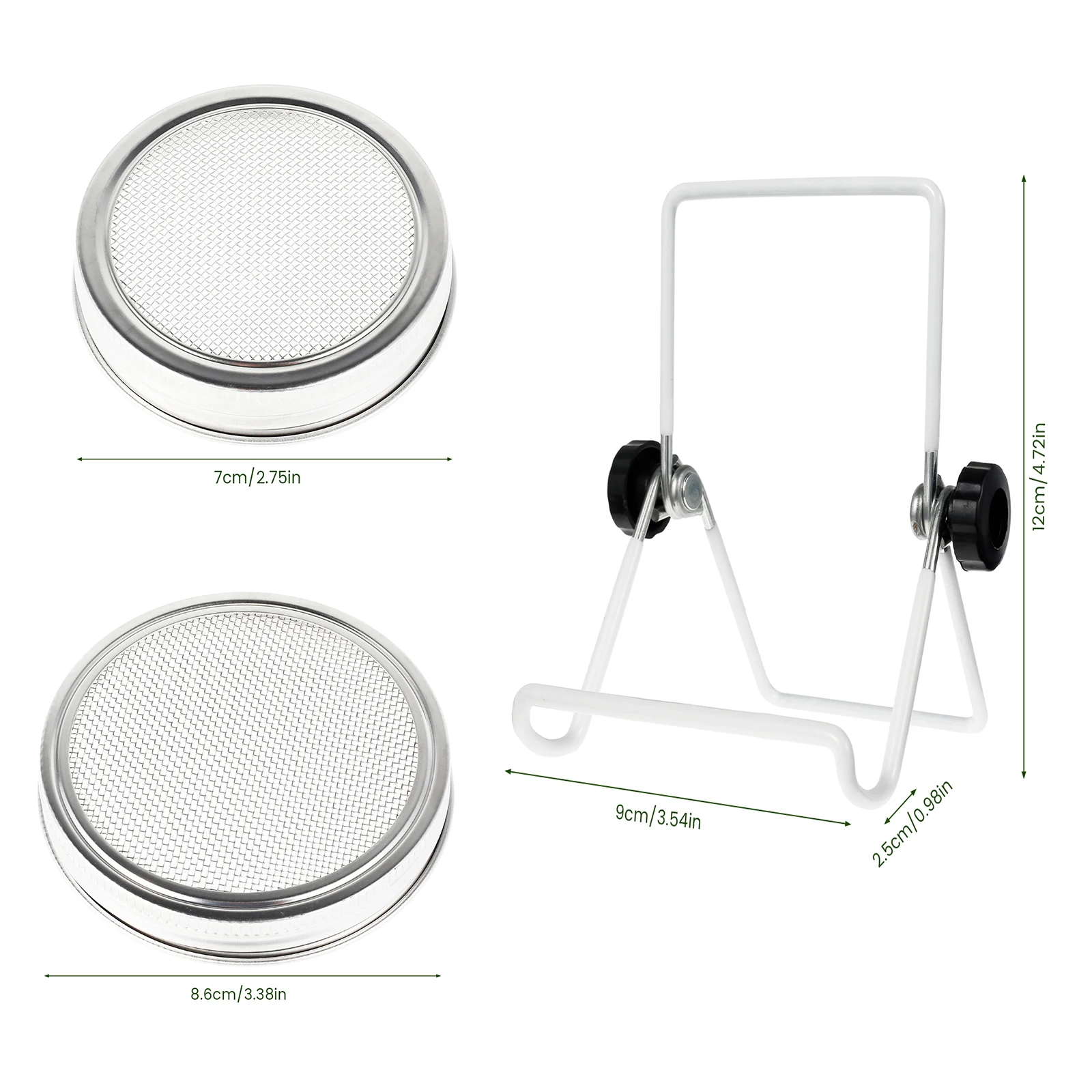 Sprouting Jar Lids Stainless Steel Mesh Screen Seed Sprout Can Lid Wide Mouth Mesh Screen Strainers Filter Germinator Accessorie