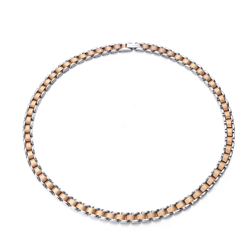 Titanium Steel Germanium Health Necklace Magnetic Fat Burning Anti-radiation Antioxidant Collar Necklace