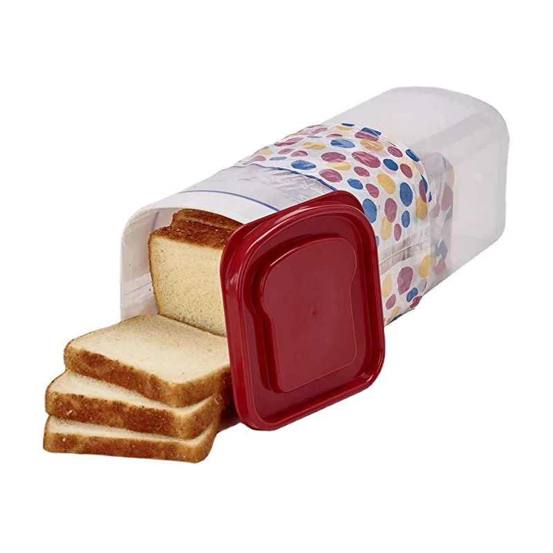 Rectangular Bread Box Translucent Cake Container Packaging Box Storage Case For Dry Fresh Foods Loaf Cake Keeper