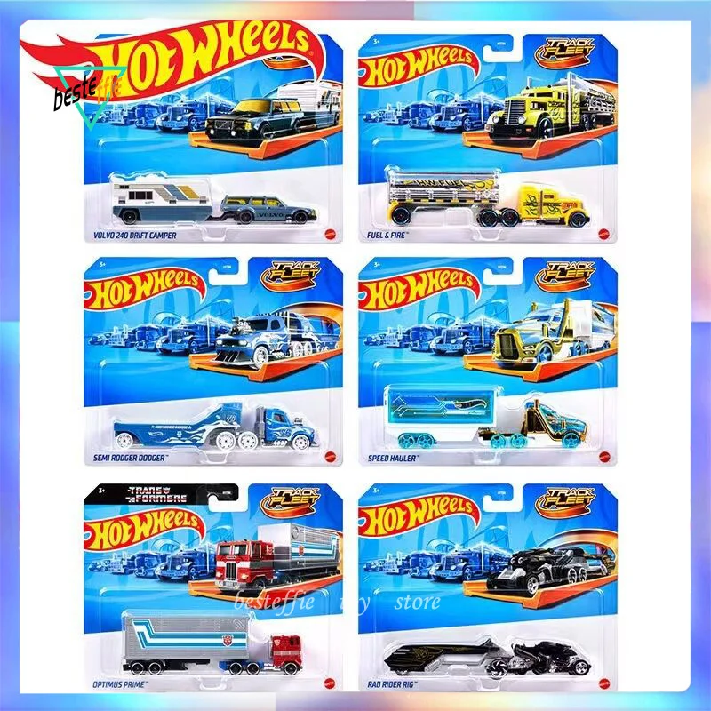 

Hot Wheels Transformers Transport fleet car model 1/64 Volvo fuel tank car speed hauler car models boy collection birthday gift