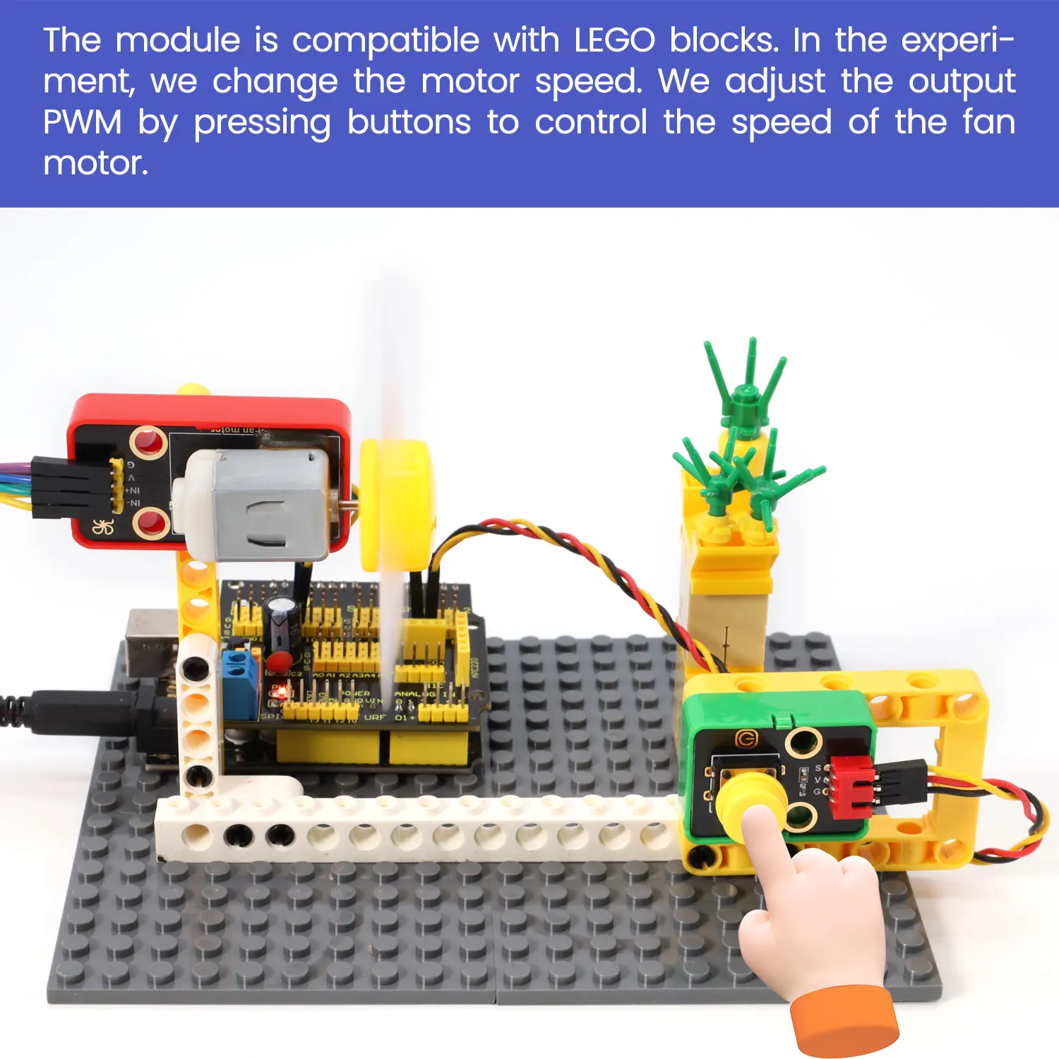 Picture 5: DC 3-6V 130 Motor Fan Module for Arduino DIY Projects Compatible with Lego Blocks DIY Electronic Components
