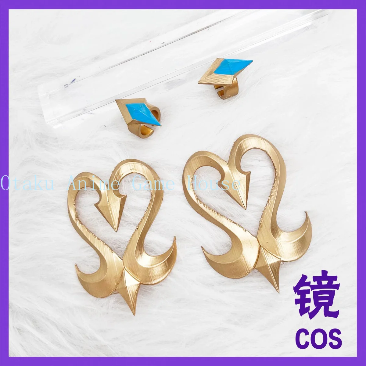 Genshin Impact Odette Cosplay Props Hair Clip Role Play Accessories Detachable Model Sword Hairpin Earring Ring Halloween Gift - view 3