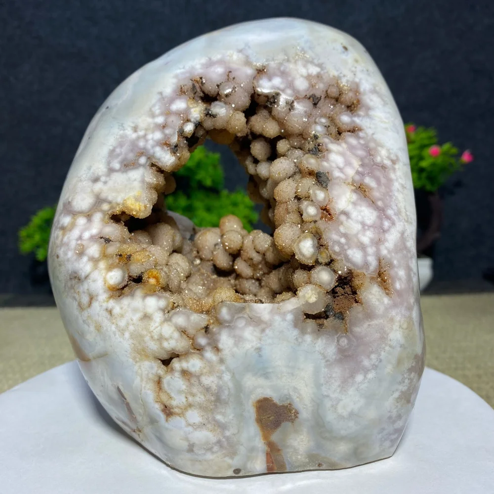 Pink Amethyst Agate Geode Free Form Druzy Cluster Natural Gem Mineral Specimens Healing Stone Home Decorative Mineral