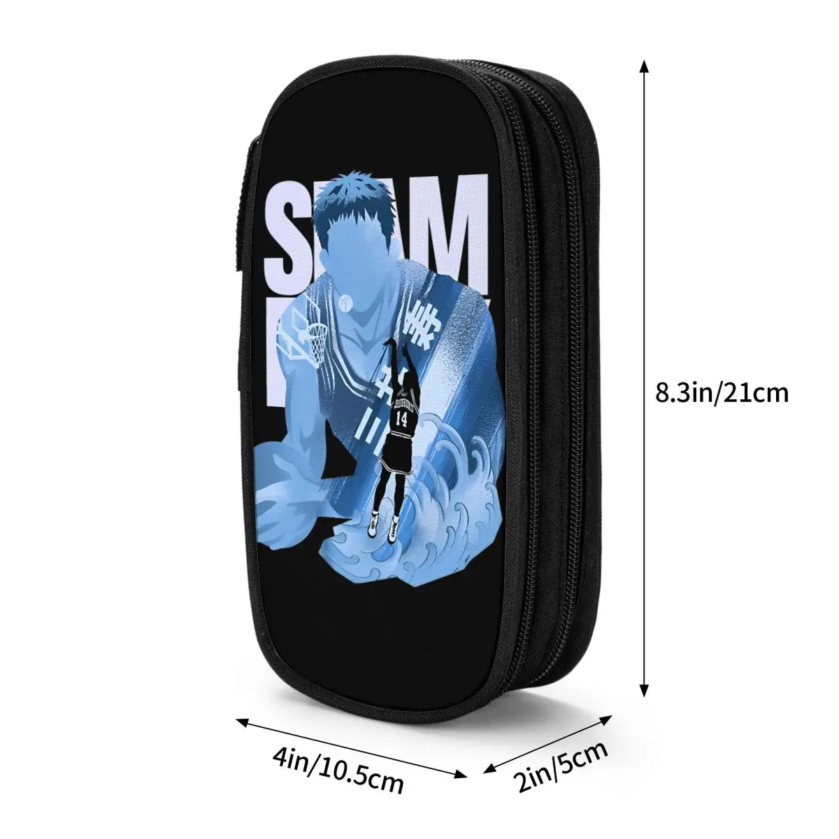Hisashi Mitsui Slam Dunk basket Anime Pencil Cases Fun Pen Box Bag Large Storage studenti School Zipper Pencilcases