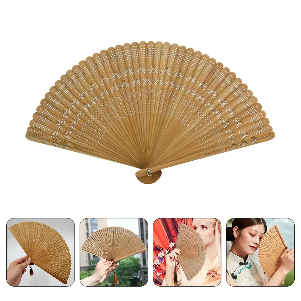 

Japanese Bamboo Folding Fan Handmade Lightweight Durable Foldable Hand Fan for Women Summer Travel Dance Photography